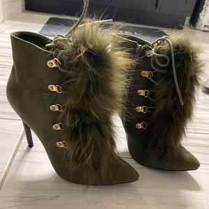 Green Lace Up Boots